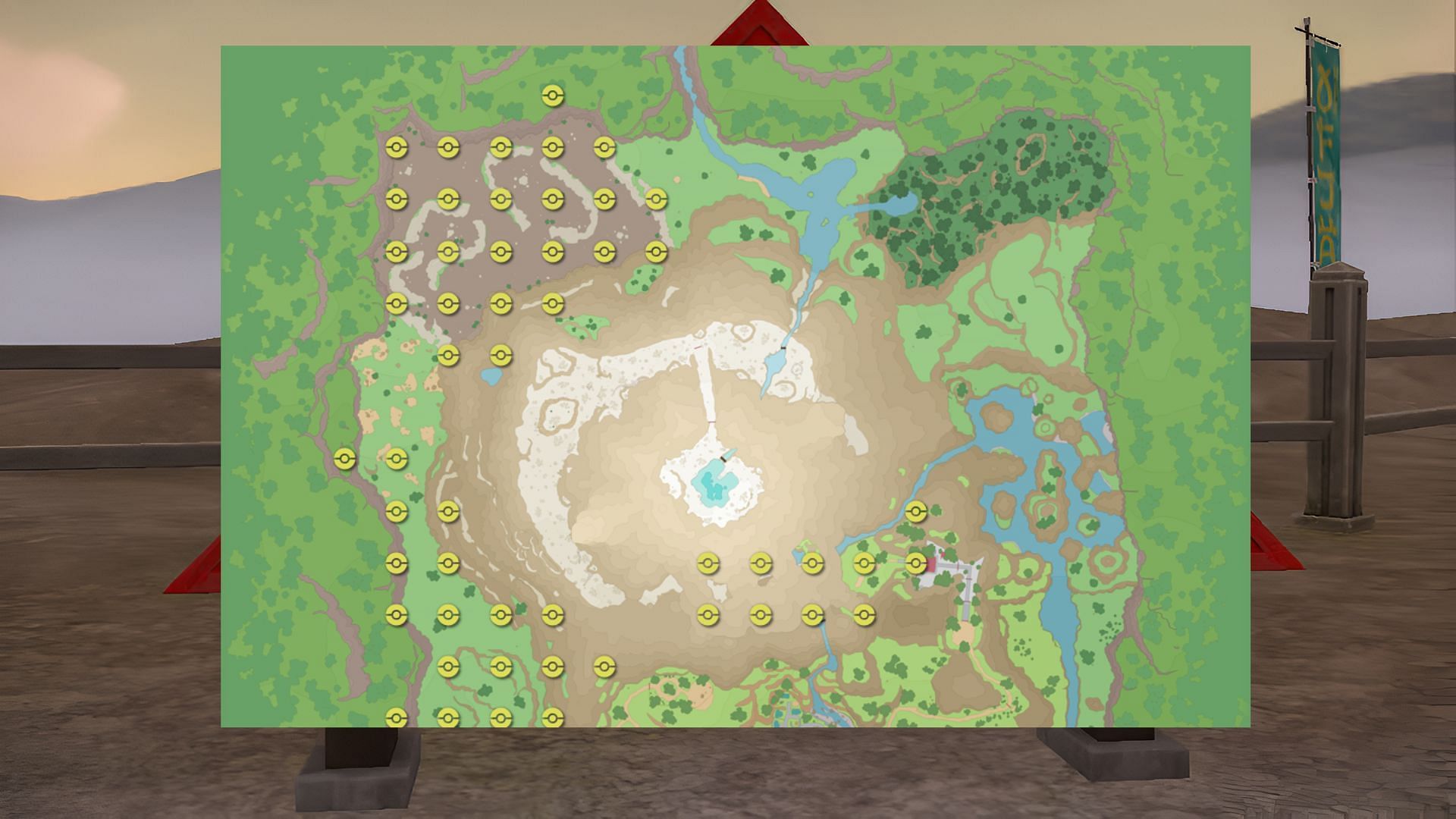 Tandemaus' spawning locations in Kitakami in Pokemon Scarlet and Violet (Image via Game Freak/Serebii.net)
